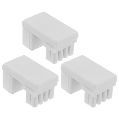 Afbeelding van 3 STKS ATX 8 Pin Mannelijk naar Vrouwelijk 180 Graden Hoek Adapter GPU Down Connector Power Board voor Desktop Grafische Kaart Wit