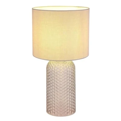Afbeelding van Globo Sofia tafellamp, grijs, hoogte 50 cm, stof/glas