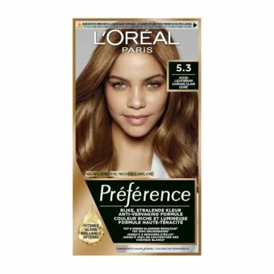 Afbeelding van 3x L&#039;Oréal Préférence Permanente Haarkleuring 5.3 Licht Goudbruin