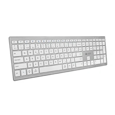Afbeelding van Bluetooth Toetsenbord Subblim Pure Extended Zilverkleurig Qwerty Spaans Zwart