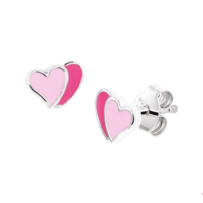 Afbeelding van Zilver Gerhodineerde Oorknoppen hartjes 1328188 Sieraden compleet horloge Zilverkleur