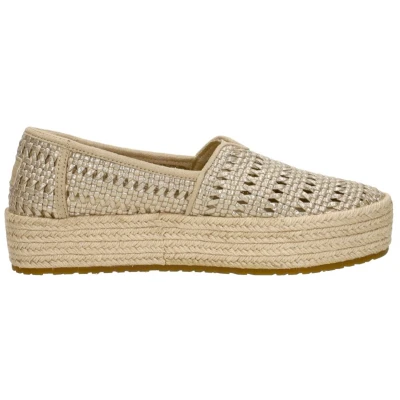 Afbeelding van TOMS Valencia Espadrilles, Dames, Maat: 45, Gold Textiel