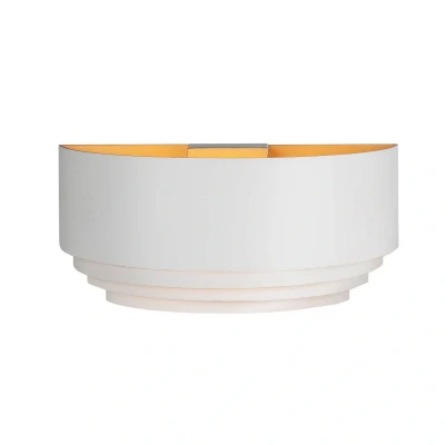 Afbeelding van HighLight Wandlamp Elena, wit, breedte 30 cm, aluminium, E14