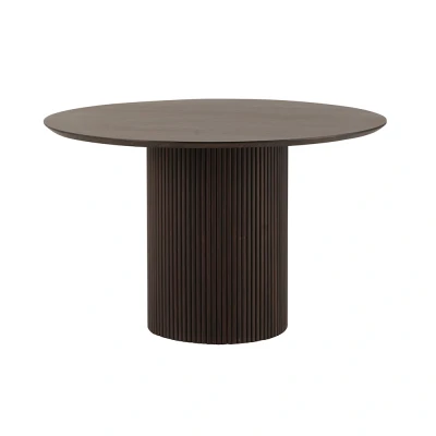 Afbeelding van Eetkamertafel Ø120, Mango Dark Walnut