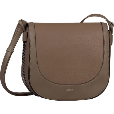 Afbeelding van Gabor bags Eleni Saddle Bag voor dames, donkertaupe