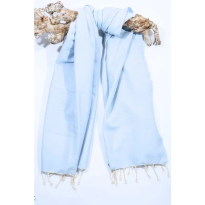 Afbeelding van Hamamdoek Honeycomb Pastel Blue van Call it Fouta!