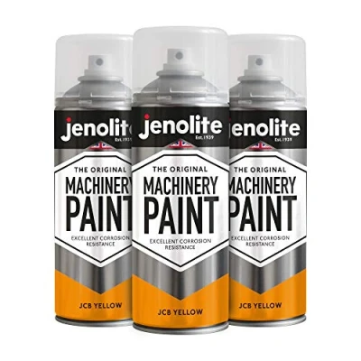 Afbeelding van JENOLITE Machines en grasmaaierverf JCB GEEL Aerosolverf voor meerdere oppervlakken Corrosiebestendig langdurige afwerking 3 x 400 ml
