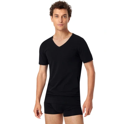 Afbeelding van Schiesser t shirt voor heren zwart maat xl