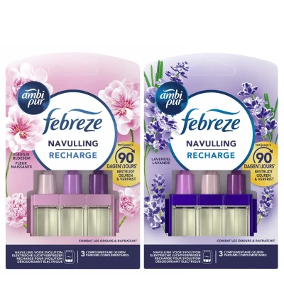 Afbeelding van Ambi Pur 3Volution Navulling Luchtverfrisser 2x20ML Lavendel &amp; Vleugjes Bloesem Combinatiepakket