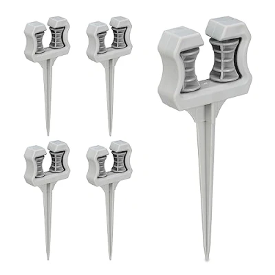 Afbeelding van Relaxdays tuinslang geleider slanggeleiders met grondpen set van 5 tuinslanghouders