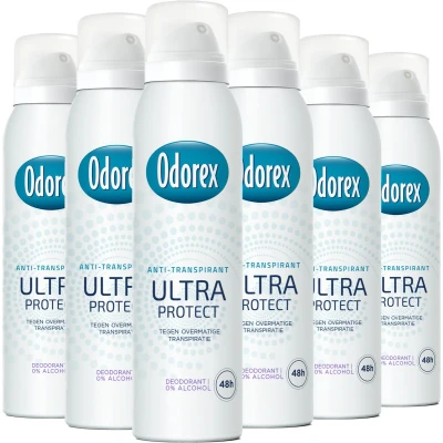 Afbeelding van 6x Odorex Ultra Protect Deospray 150ml kopen? Nu in de aanbieding bij Voordelig