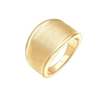 Afbeelding van Elli Dames Basis Mat Statement Trend in 925 Sterling Zilver Goud
