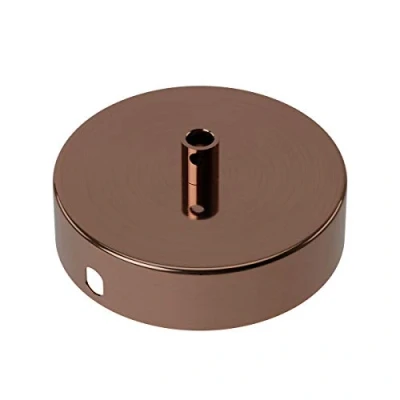 Afbeelding van Plafondkap Calex (Rond, 1 lamp, Glanzend koper)