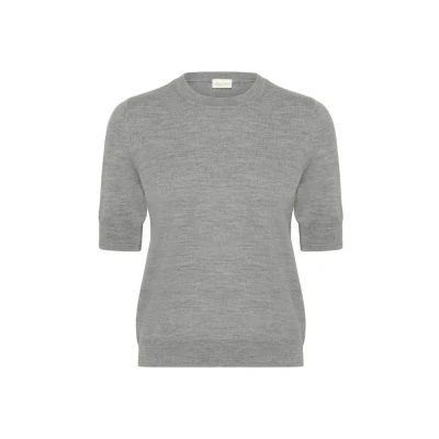 Afbeelding van Part Two Natanya Tshirt basic, Dames, Maat: Large, Medium grey melange