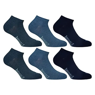 Afbeelding van Lonsdale Sneaker 6 paar enkelsokken, uitstekende kwaliteit katoen (Blauwe mix, 35 38)
