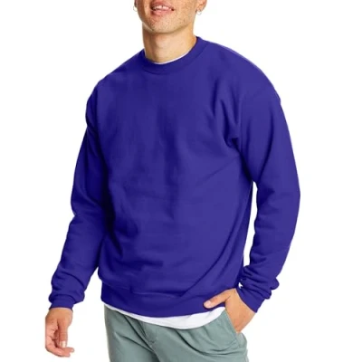 Afbeelding van Hanes Ecosmart Sweatshirt voor heren Sudadera moletom sweatshirt, paars, S