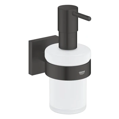 Afbeelding van Grohe start cube zeepdispenser met houder matte black 410982430