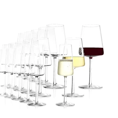 Afbeelding van Stölzle Lausitz Weinkenner Voordeelset 18 dlg. Rode wijnglas + witte Champangerglas, 400ml