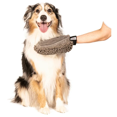 Afbeelding van Dgs Honden Poetshandschoen Hondenvachtverzorging 30 cm 180 g Grijs Os