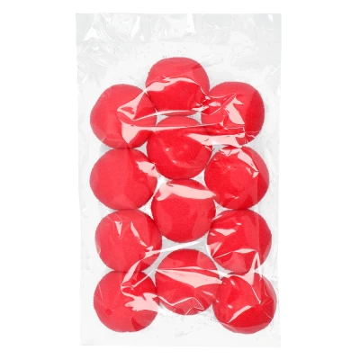 Afbeelding van Boland 12 Clownsneuzen schuimrubber Rood Kinderen en volwassenen Unisex Clown Circus