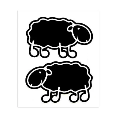 Afbeelding van 4R Quattroer.it 32123 Sticker Bomb Schaap, 10 x 12 cm
