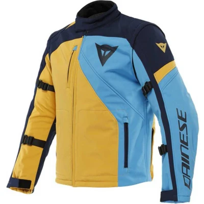 Afbeelding van Dainese Ranch Tex Motorfiets textiel jas, blauw geel, afmeting 58 voor man
