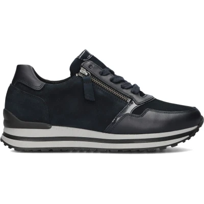 Afbeelding van Gabor 528 Sneakers Leer Dames Blauw Maat 38,5