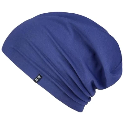 Afbeelding van Enter the Complex® Lichte Slouch Beanie, Jersey Muts, Dames en Heren, Katoen, Elastisch (L XL, Atlantisch blauw)