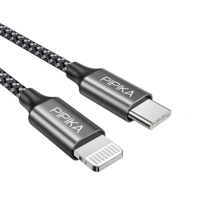 Afbeelding van PIPIKA USB C naar Lightning kabel [1M] MFi gecertificeerd Power Delivery type oplaadkabel compatibel met iPhone 13/13 Pro Max/12 Mini/12 Pro/12 Max/11/11 Max/XS Max/XR/X/8/8
