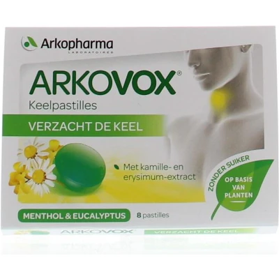 Afbeelding van Arkovox Menthol Eucalyptus Keelpastilles, 8 tabletten