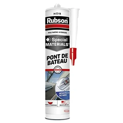 Afbeelding van Rubson Mastic Special Bootsbrug, zwarte kit op polymeerbasis, hybride technologie Flextec