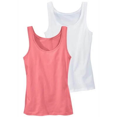 Afbeelding van Vivance Tanktop elastische katoenkwaliteit gemaakt van katoenen stof, strandtop (Set 2)