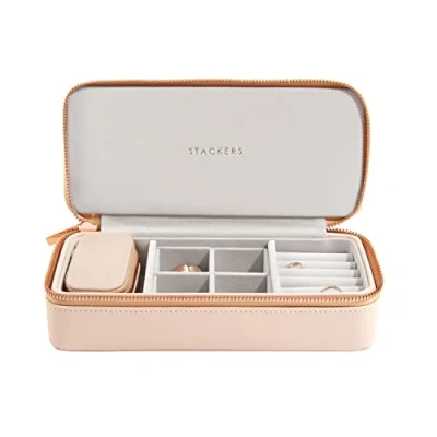 Afbeelding van Stackers Large &amp; Petite Travel Box Blush Grey