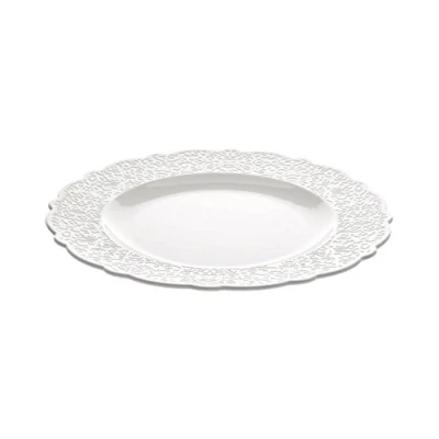 Afbeelding van Alessi Dressed platte borden 4 stuks van wit porselein, diameter 27,3 cm