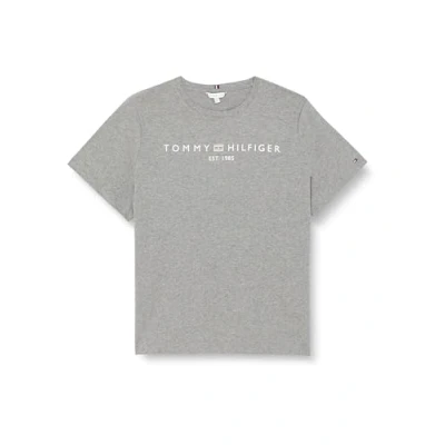 Afbeelding van Tommy Hilfiger Curve LOGO Tshirt print, Dames, Maat: 48, Medium grey heather