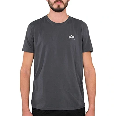 Afbeelding van Alpha Industries Small LOGO Tshirt print, Heren, Maat: XS, Grey