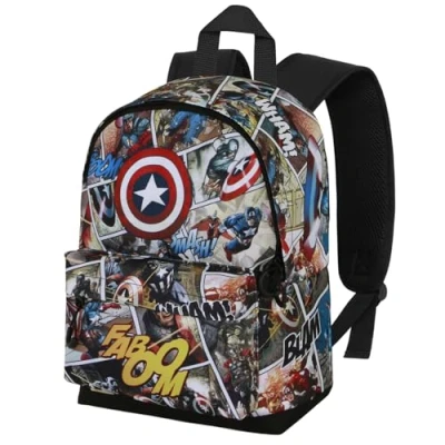 Afbeelding van Karactermania Marvel Captain America Comic Kleine HS FAN Rugzak Handbagage Backpack met trolley bevestiging Rugtas