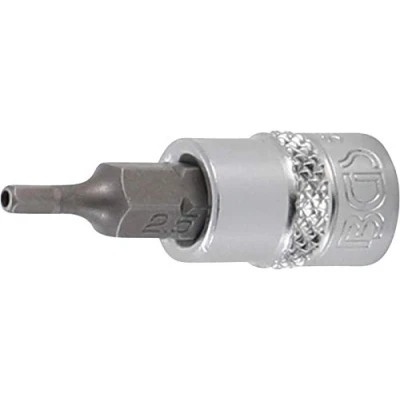 Afbeelding van BGS Dopsleutelbit 1/4&quot; binnenzeskant met boring 2,5 mm