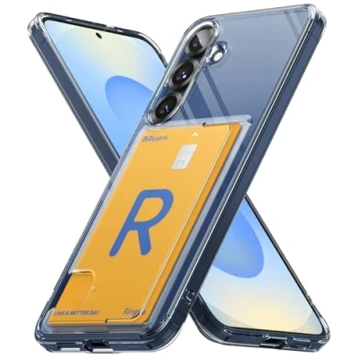 Afbeelding van Ringke Fusion Card Case Compatibel met Samsung S25 Hoesje Transparant Schokbestendig Beschermend Antikras Ingebouwde Kaarthouder 1 kaart Wallet Hoes voor Galaxy Cover Clear