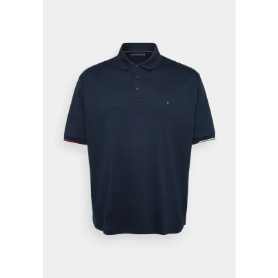 Afbeelding van Tommy Hilfiger Flagcuff SLIM FIT Poloshirt, Heren, Maat: 4XL, Desert sky