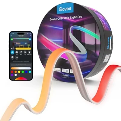 Afbeelding van Govee COB strip Light Pro 3m, slimme LED RGBIC, compatibel met Alexa, Google Assistant en Matter, RGBIC snijdbaar, muzieksynchronisatie, voor feest, slaapkamer