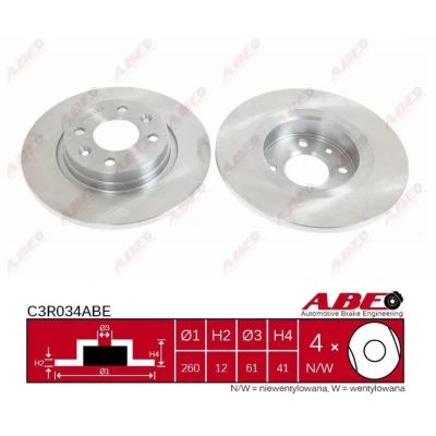 Afbeelding van ABE Remschijven C3R034ABE