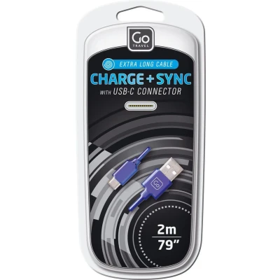 Afbeelding van Go Travel reisstekker oplaad /synchronisatiekabel 2M USB C