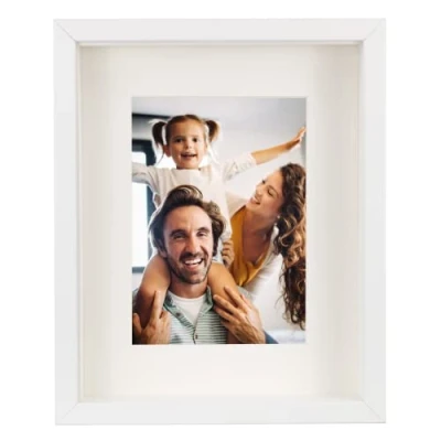 Afbeelding van BD Art 20 x 25 cm Box 3D fotolijst met passe partout 13 18 cm, wit
