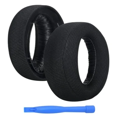 Afbeelding van Vervangende Oorkussens voor Sony PlayStation 5 3D Pulse Wireless PS5 Hoofdtelefoon van MMOBIEL Mesh Fabric Koptelefoon Noise Isolation Earpads Zwart