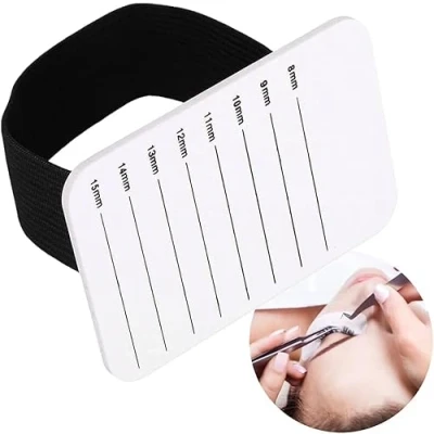 Afbeelding van Wimperplaat 8 15 mm valse wimpers, palet, gereedschap, wimperhouder, strepen, standaard, handplaat, wimperprophouder