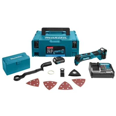 Afbeelding van Makita TM30DSAJX4 10,8 V Multitool 2,0 ah accu (2 st). lader, mbo,x acc. set
