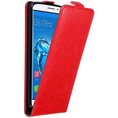 Afbeelding van Cadorabo Hoesje geschikt voor Huawei NOVA PLUS in APPEL ROOD Beschermhoes flip design Case Cover met magnetische sluiting