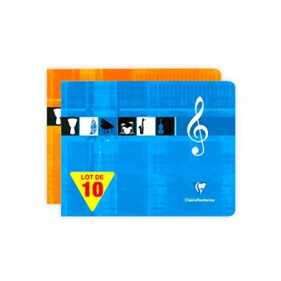 Afbeelding van Schrift Clairefontaine muziek 220x170mm 90gr assorti