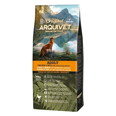 Afbeelding van Arquivet Origineel volwassen voer voor honden, kip en rijst, bruin, 12 kg (1 stuk)